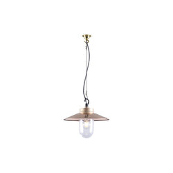 Well Glass Pendant With Visor 7680, bronze/clear, Original BTC