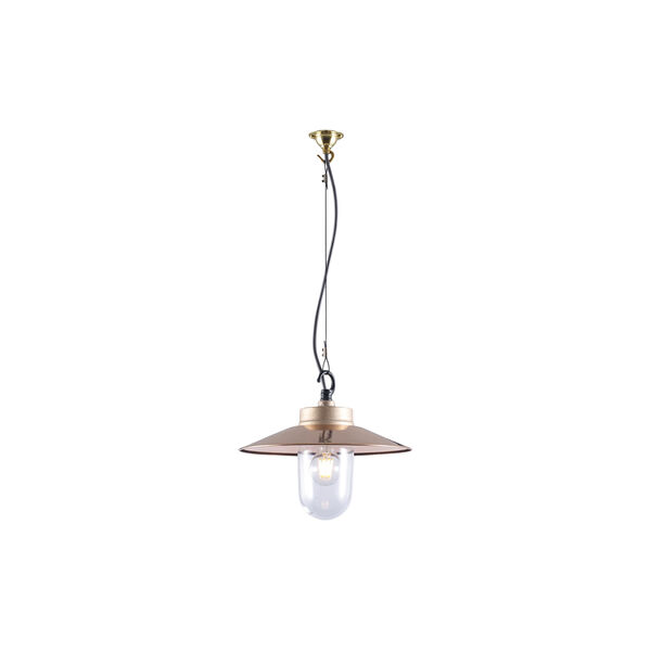 Well Glass Pendant With Visor 7680, bronze/clear, Original BTC