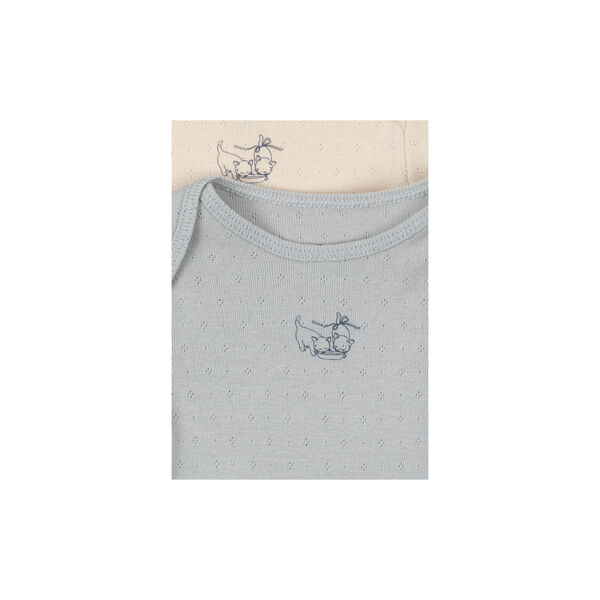 Perla 2 Pack LS Body, buttercream/pearl blue, Konges Sl&oslash;jd