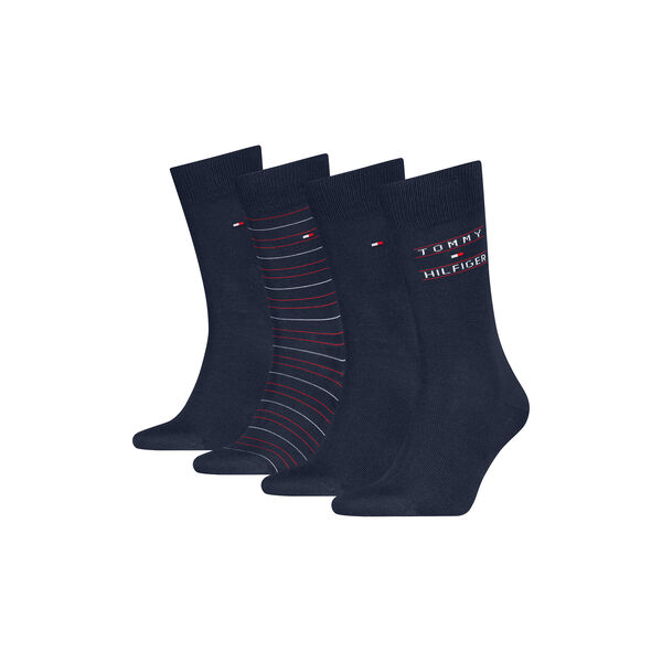 Tommy Hilfiger Men Sock 4P Giftbox | Navy | Str&oslash;mpe, Tommy Hilfiger