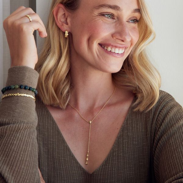 Gretha hoops Small, forgyldt, Pure by Nat