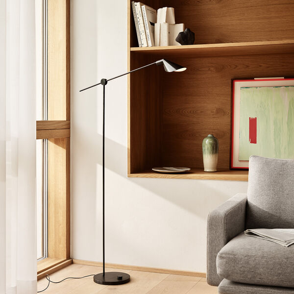 MS011 gulvlampe, black PVD, Fritz Hansen