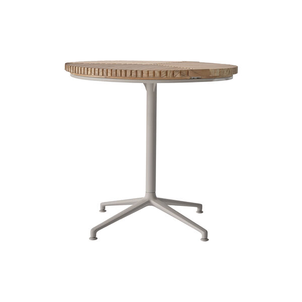 Vipp717 Open-Air Café Table, teak/light grey, Vipp