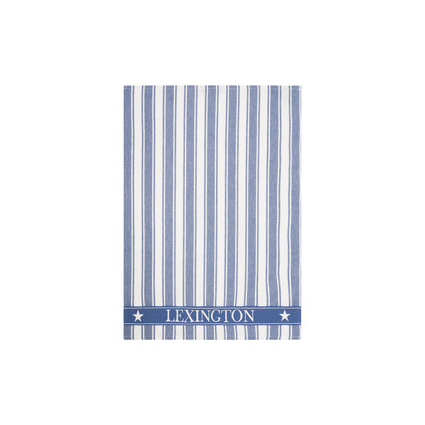 Icons Cotton Twill Waffle Striped viskestykke, blue/white Icons Cotton Twill Waffle Striped viskestykke, blue/white, Lexington