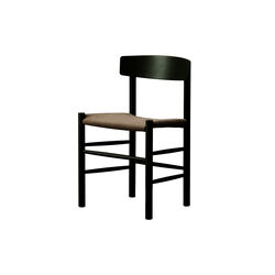 J39 Mogensen sædepolstret stol, khaki green/natur kanvas, Fredericia Furniture