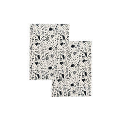 Mumi Viskestykker 2 stk., sort/hvid, Moomin Arabia