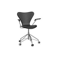 Serie 7&trade; 3217 forsidepolstret kontorstol, Essential black, Fritz Hansen