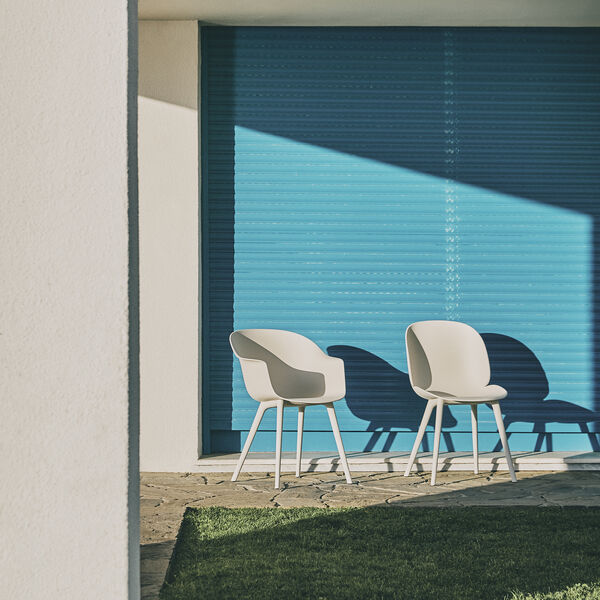 Bat Dining Chair Outdoor, alabaster white, GUBI