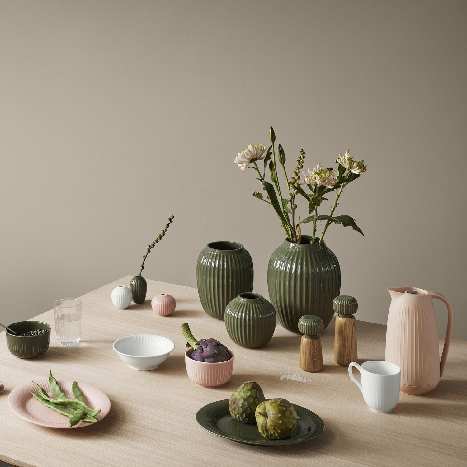 Køb Hammershøi vase, grøn | Kähler Design