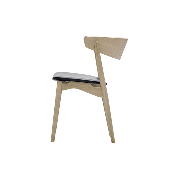 Sibast No 7 spisestol, hvidolieret eg/sort, Sibast Furniture