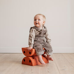 B&oslash;rneskammel, burnt orange/dusty green, MODU