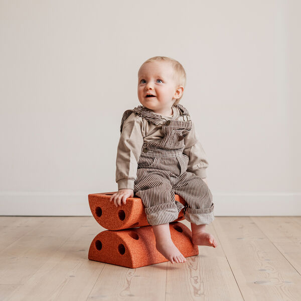 B&oslash;rneskammel, burnt orange/dusty green, MODU