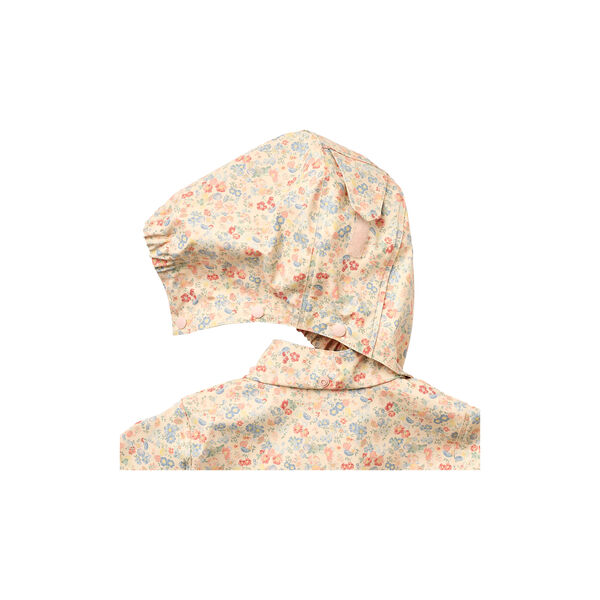 Rainwear Ollo Jacket, flowers and seashells, Wheat