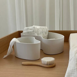 Wave opbevaringskurv, ivory, We Are Bitte