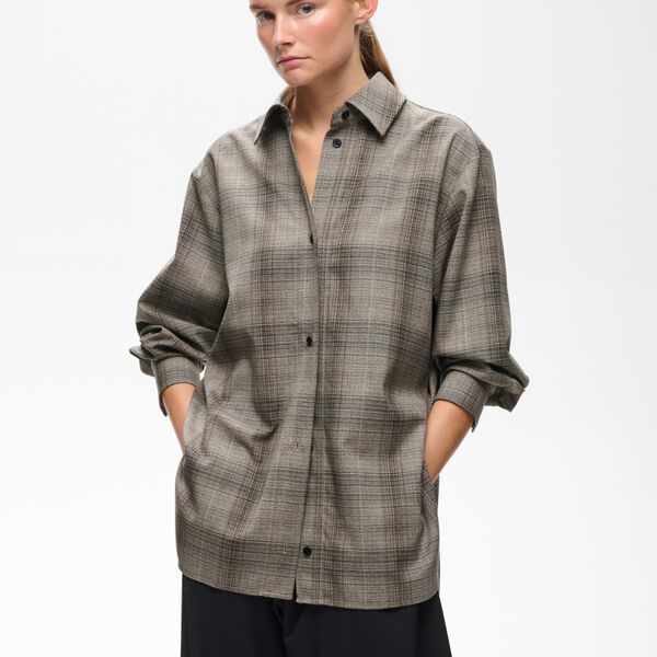 CheckieIW Shirt Jacket, brown fall check, InWear