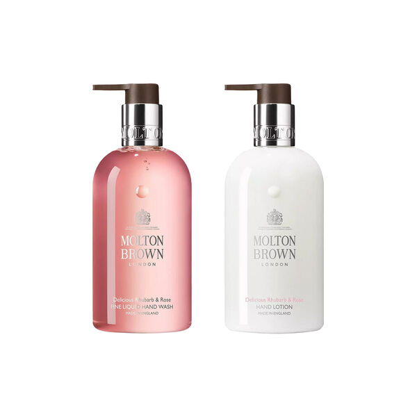 Hand Wash & Hand Lotion, delicious rhubarb & rose, Molton Brown