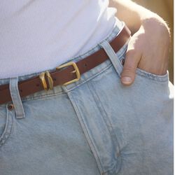 KinsleyMBG Belt, cognac w/br. gold, Markberg