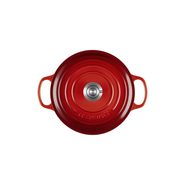 Signature st&oslash;bejern rund gryde | 24 cm | Cerise, Le Creuset