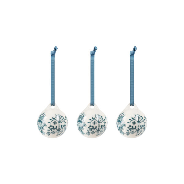 Taika ornamenter 3 stk., st&aring;lbl&aring;, Iittala