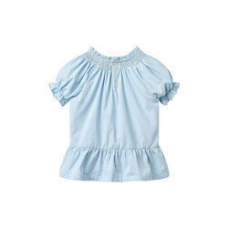 Blouse w. Smock w. Emb., Copenhagen Colors Organics