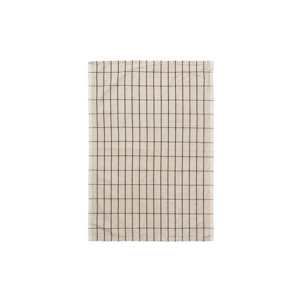 Hale Tea Towel, sand/black Hale Tea Towel, sand/black, ferm LIVING