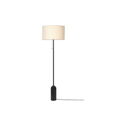 Gravity Floor Lamp, black marble/canvas, GUBI
