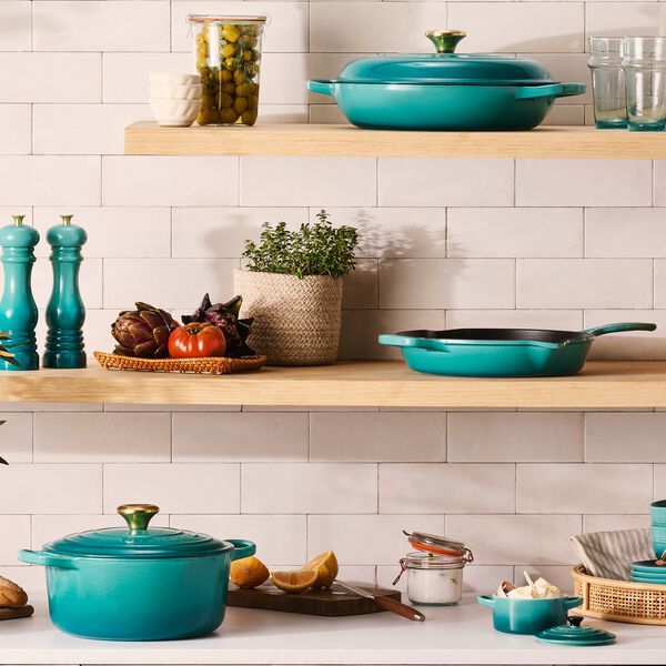 Signature st&oslash;bejern stegepande &Oslash; 23 cm, bleu riviera, Le Creuset