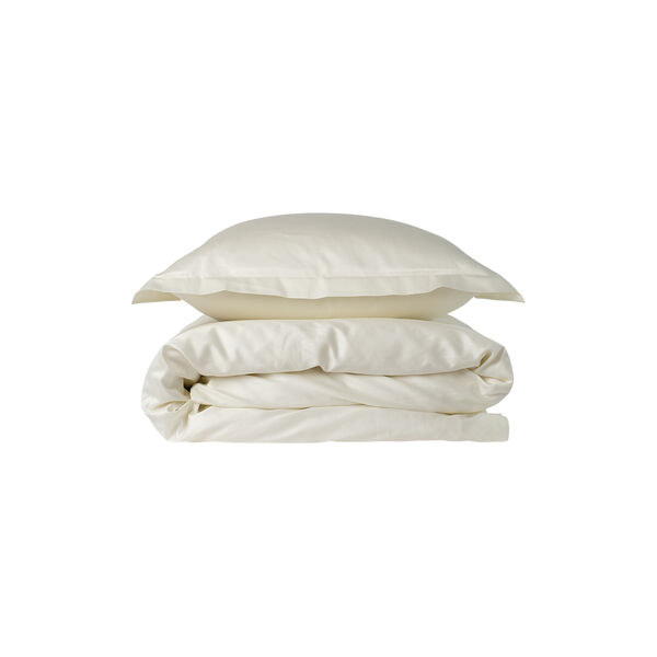 Satinvævet sengetøj, beige Satinvævet sengetøj, beige, Geismars Væverier