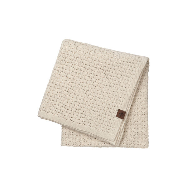 Strikket Plaid Mauntain, beige melange, By LOHN
