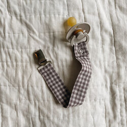 Pacifier Clip, mini check, Lalaby