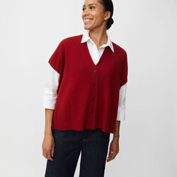MaLucanne Cardigan, red dahlia, Masai