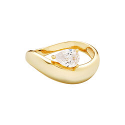 Wave Pear Ring Wave Pear Ring, Philippa Studios