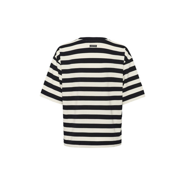 EloraIW Pannie Oversizet-Shirt, black / whisper white stripe, InWear