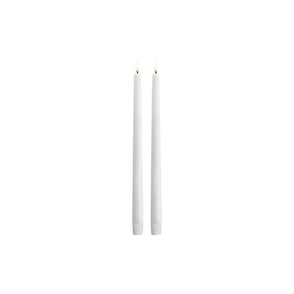 LED taper candle smooth 2-pack, nordic white, Uyuni Lighting