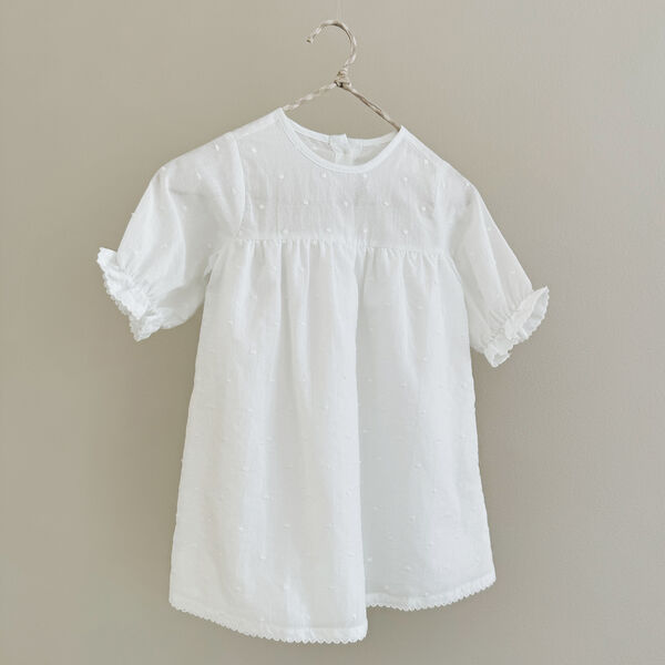 Lilibeth Dress Baby, white dot, Lalaby