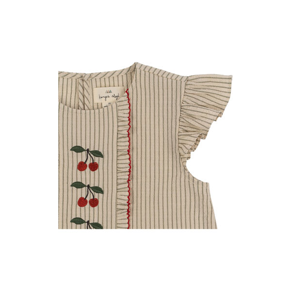 Ellie Frill Top, tea stripe, Konges Sløjd