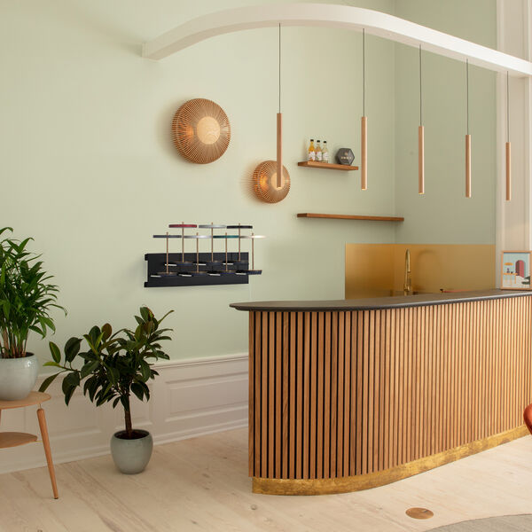 Clava Up Wood Wall/Ceiling Light, oak, UMAGE