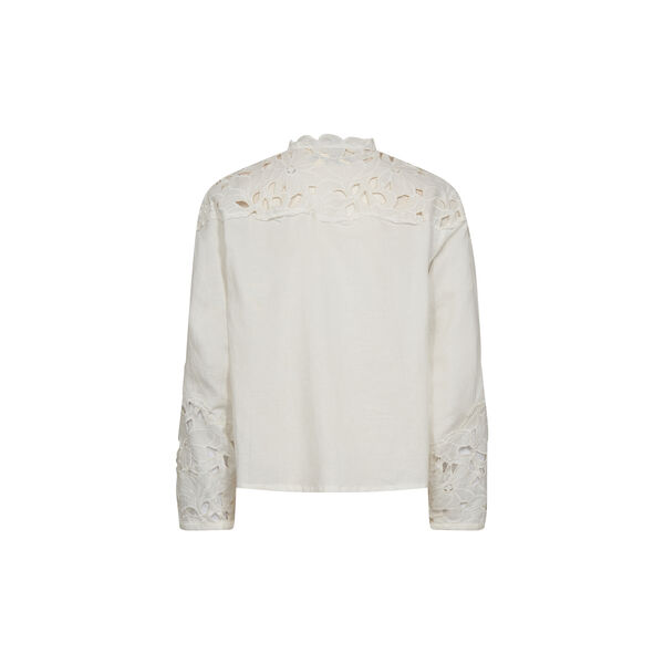 PD-Pina Yoke Mix Shirt, ecru, Pieszak