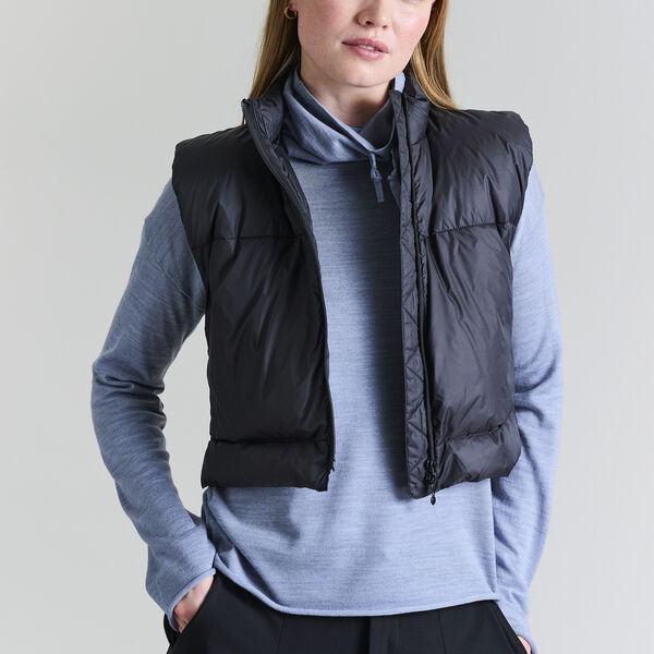 Feather down kort vest, black, BITTE KAI RAND