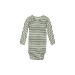 Baby Body Stripe | Moss/Offwhite | Bodystocking, Serendipity