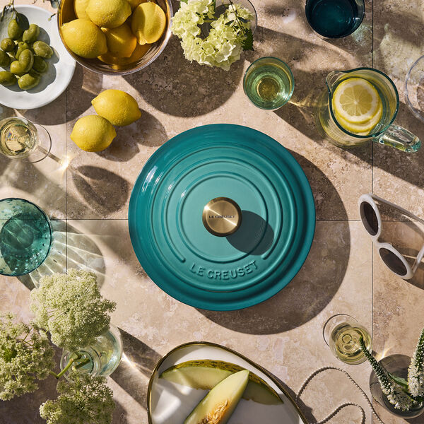 Signature rund gryde &Oslash; 24 cm, bleu riviera, Le Creuset