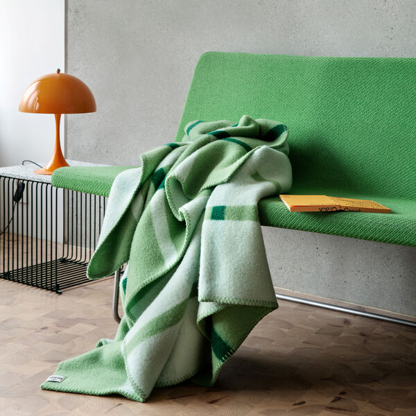 KNUT Throw, field green, R&oslash;ros Tweed
