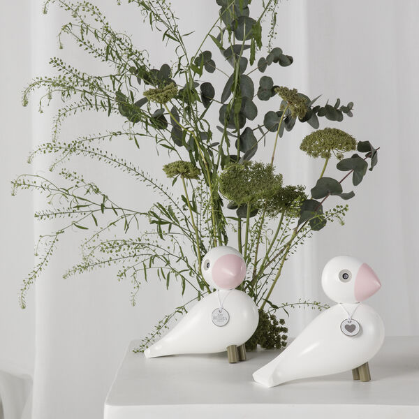 Sangfugl Love, hvid/rosa, Kay Bojesen Denmark