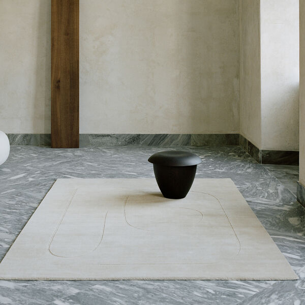 Cursive Expanse gulvtæppe, beige Cursive Expanse gulvtæppe, beige, Linie Design