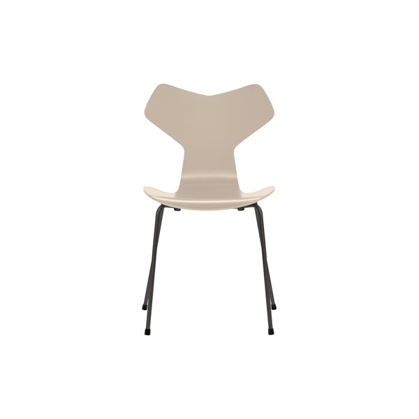 Grand Prix™ 3130 fuldlakeret stol, light beige/warm graphite, Fritz Hansen