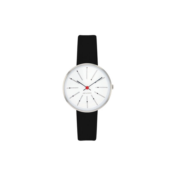 Bankers armbåndsur, white/steel/black, Arne Jacobsen Watches