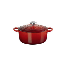 Signature st&oslash;bejern rund gryde | 24 cm | Cerise, Le Creuset