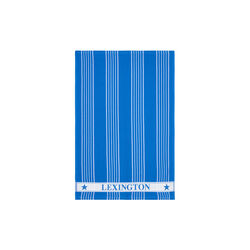 Striped Organic Cotton Terry Kitchen Towel, blue/white, Lexington