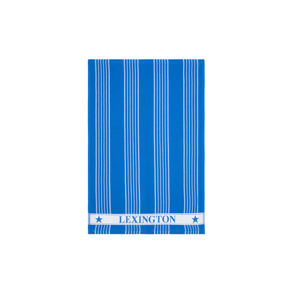Striped Organic Cotton Terry Kitchen Towel, blue/white, Lexington