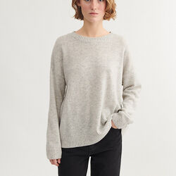 Lise O-Neck, light grey mel., Basic Apparel